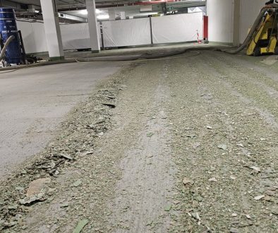 Dortmund Tiefgarage – Beschichtung entfernen: Abfräsen der Altbeschichtung mit Absaugung