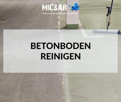 Titelbild mit der Beschriftung Betonboden reinigen